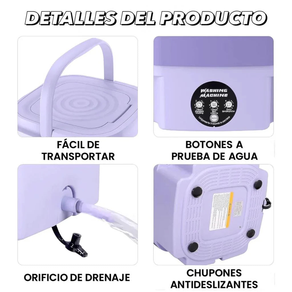 Speed Clean  Mini Lavadora Portátil ¡Practicidad y Ropa Limpia! - [PROMOCIÓN DISPONIBLE SOLO HOY]
