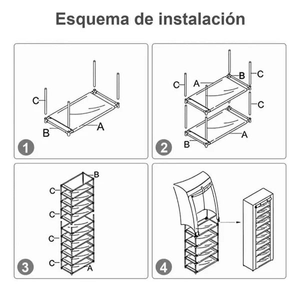 MultiZapatos Organizador de Zapatos de 9 Niveles - [PROMOCIÓN DISPONIBLE SOLO HOY]