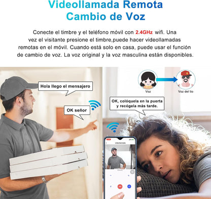 VisionBell - Timbre Inalámbrico con Cámara HD - [PROMOCIÓN DISPONIBLE SOLO HOY]