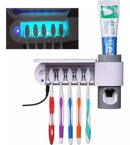 CleanBrush ESTERILIZADOR DE CEPILLOS UV PRO + DISPENSADOR DE PASTA - [PROMOCIÓN DISPONIBLE SOLO HOY]