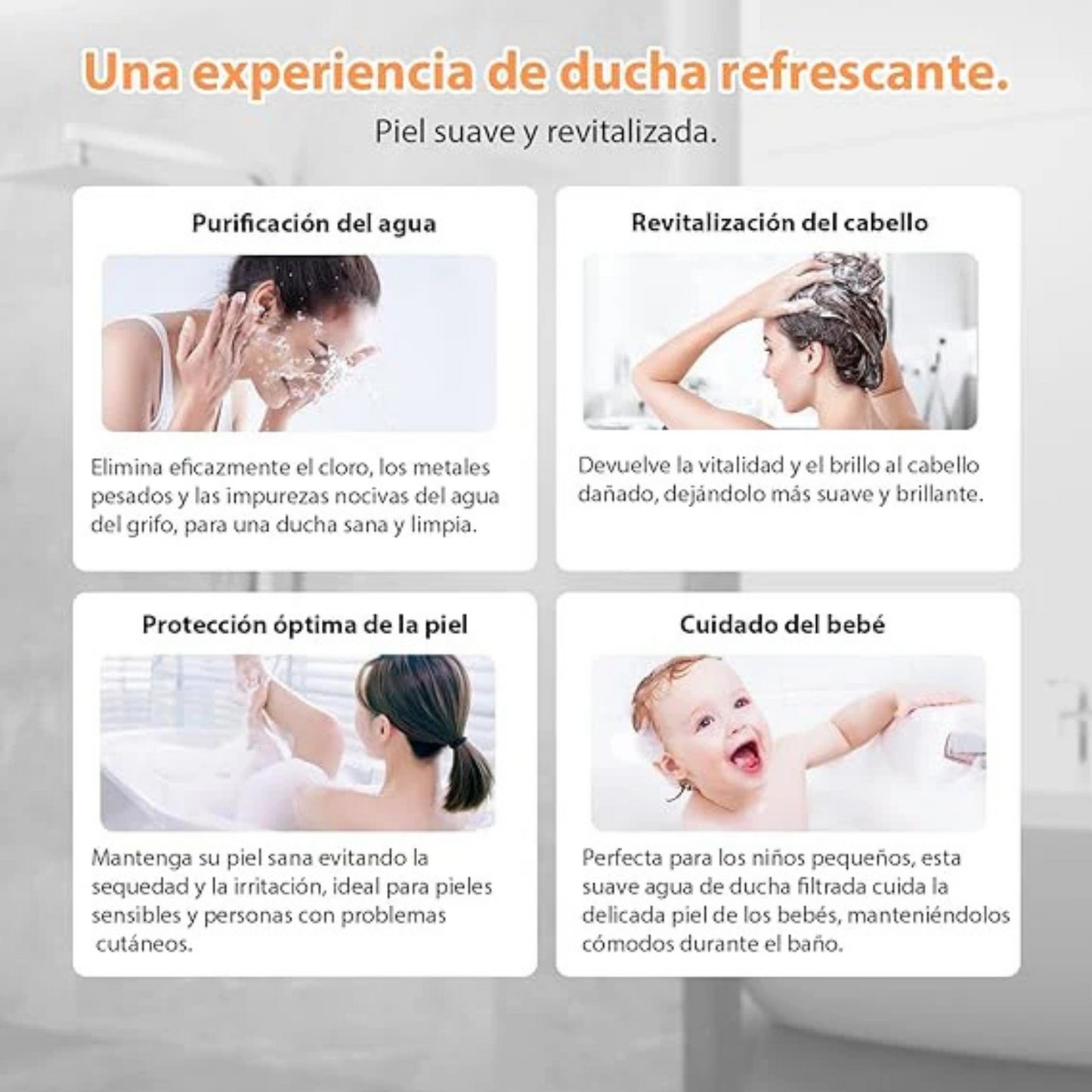 Douchéa – Relájate, Purifica y Ahorra (Manguera 150cm GRATIS)