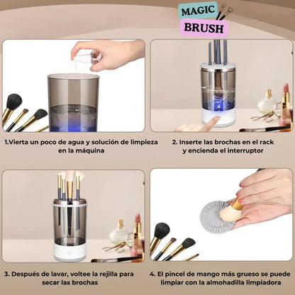 BrushCare Magic limpiador de brochas de maquillaje eléctrico - [PROMOCIÓN DISPONIBLE SOLO HOY]
