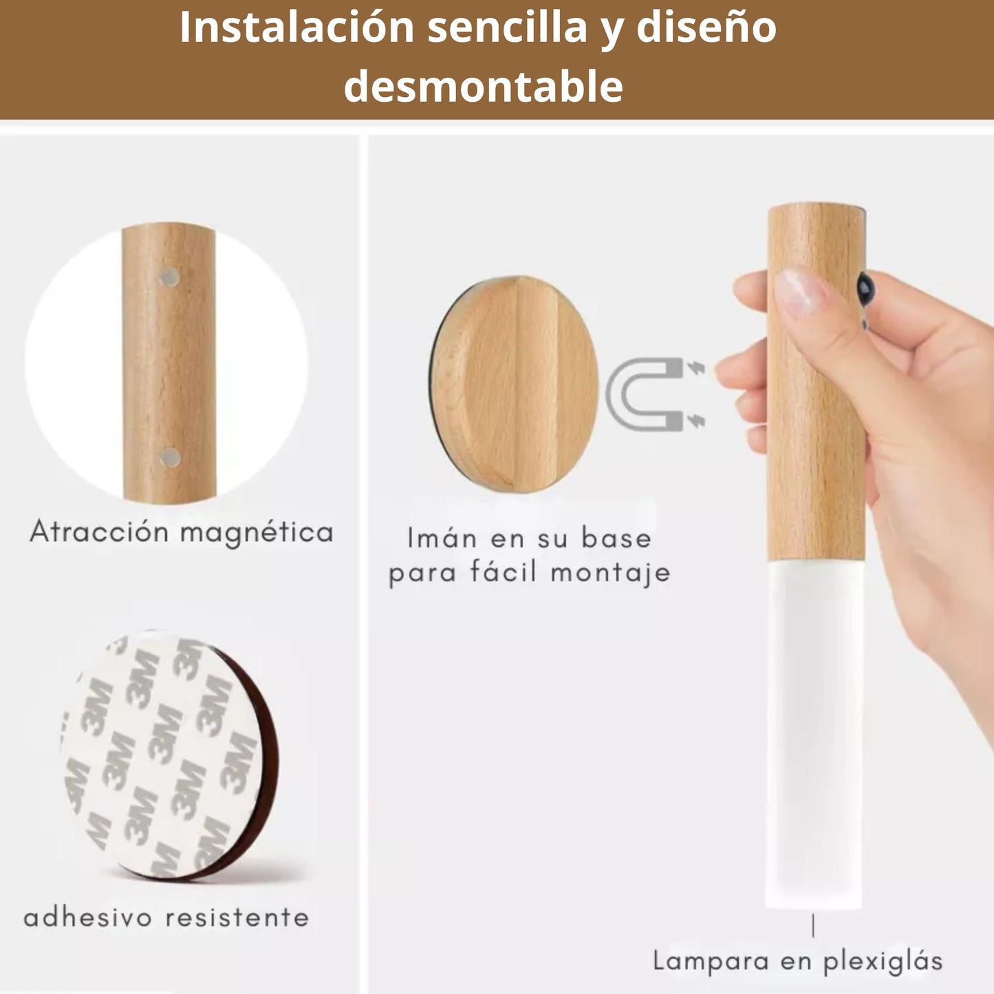 LumiSense Lampara Led Magnetica con Sensor de Movimiento - [PROMOCIÓN DISPONIBLE SOLO HOY]
