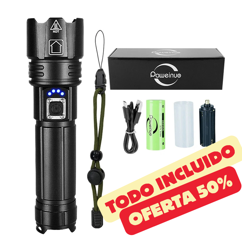 FocoMax Pro - Luz táctica de alto alcance  - [PROMOCIÓN DISPONIBLE SOLO HOY]