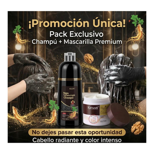 🖤✨ Pack Champú Tinte + Mascarilla - COLOR & CUIDADO TOTAL