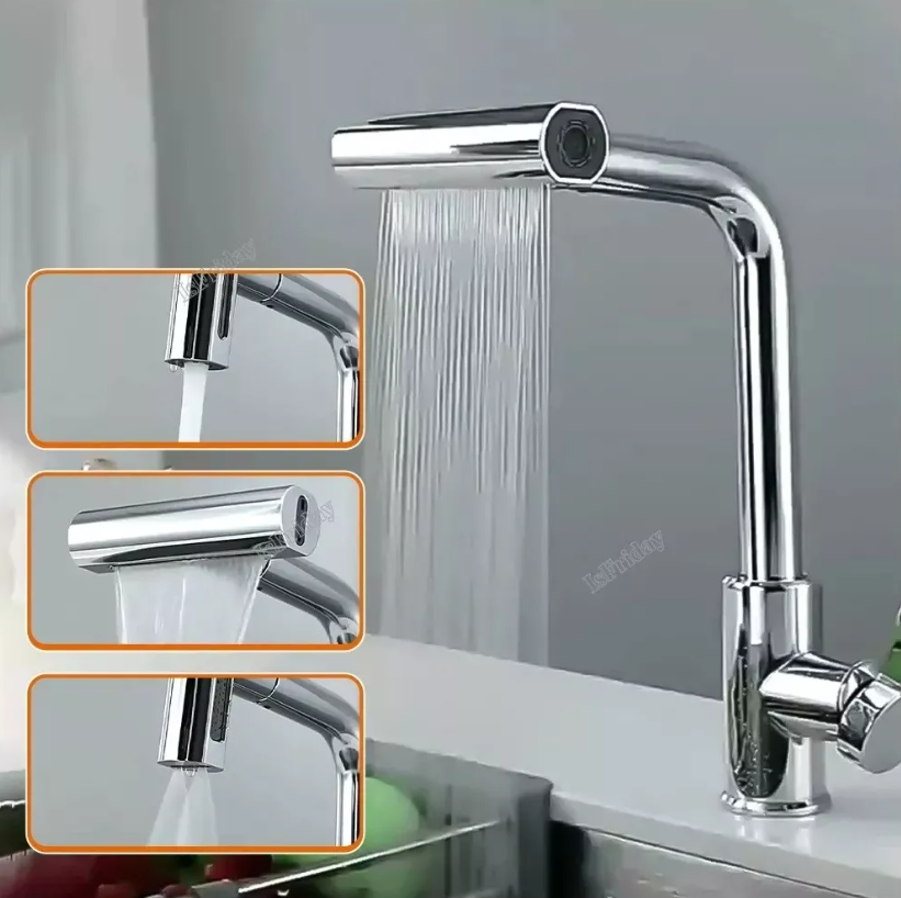 GiroFlow Grifo Giratorio Universal 360° 3 en 1 - [PROMOCIÓN DISPONIBLE SOLO HOY]
