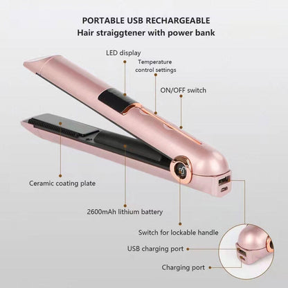 MiniPlancha Styler Portátil 3 en 1 Plancha de pelo inalámbrica - [PROMOCIÓN DISPONIBLE SOLO HOY]
